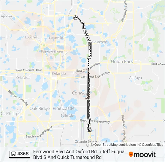 436S Bus Line Map