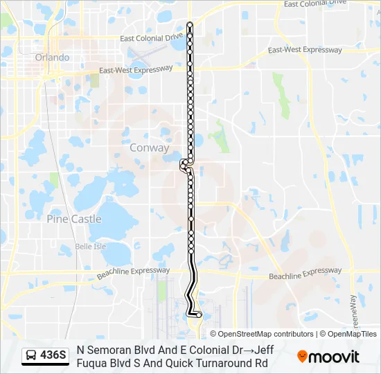 436S Bus Line Map