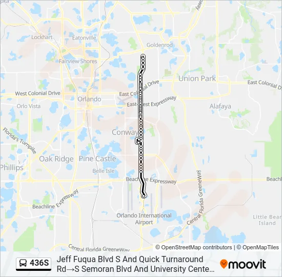 436S Bus Line Map