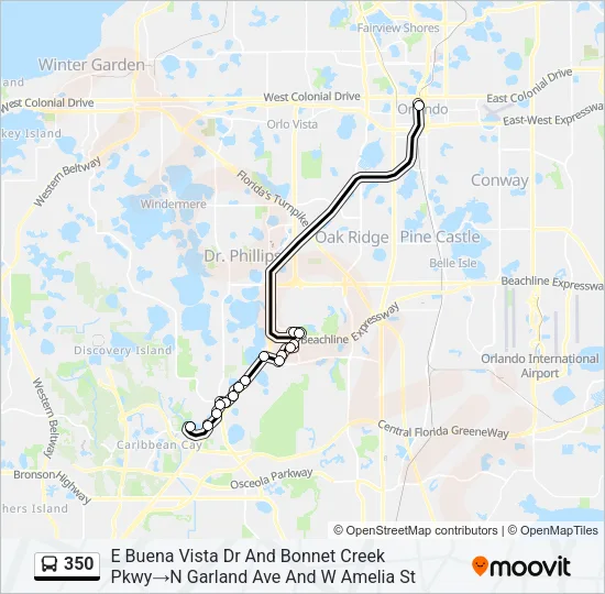 350 Bus Line Map