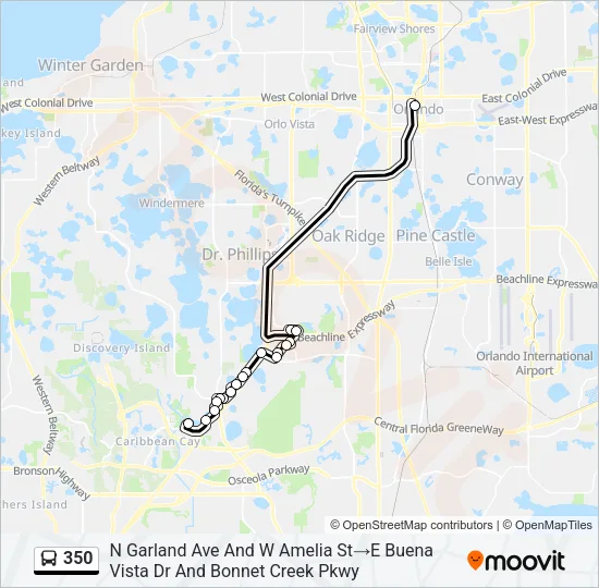 350 Bus Line Map