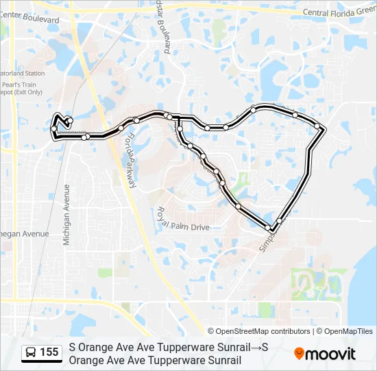 155 Bus Line Map