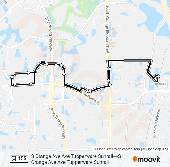 155 Bus Line Map