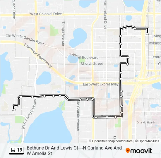 19 Bus Line Map