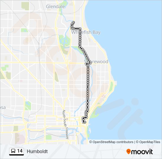 14 Bus Line Map