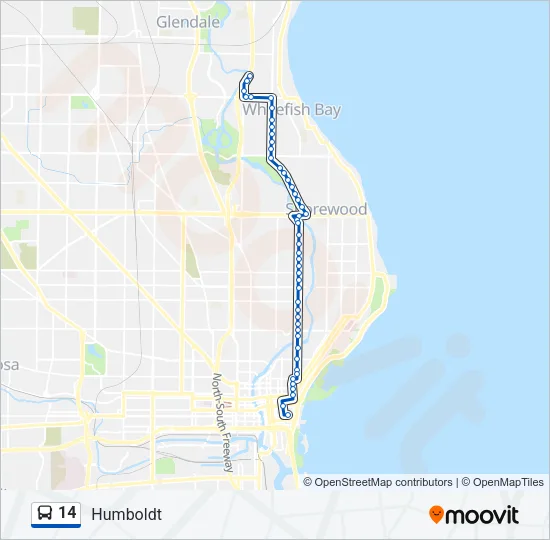 14 Bus Line Map