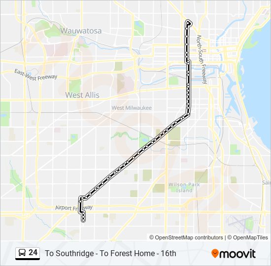 24 Bus Line Map
