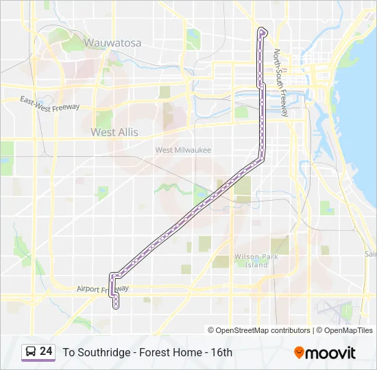 24 Bus Line Map