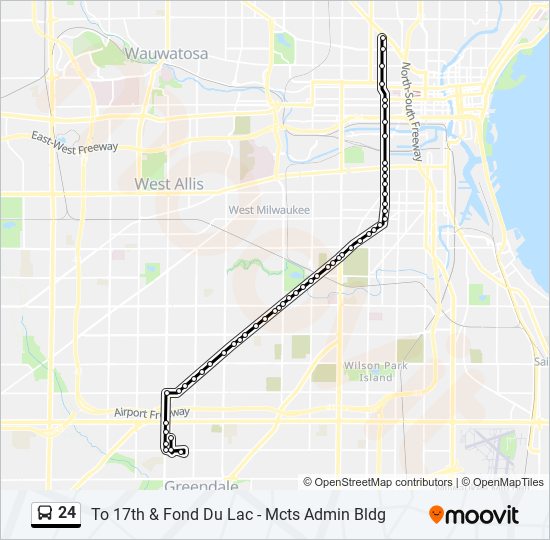 24 bus Line Map