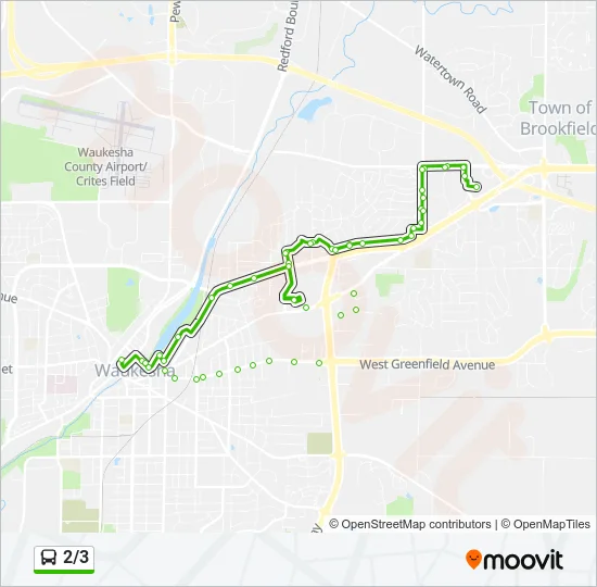2/3 Bus Line Map
