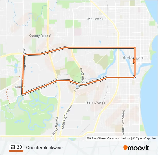 20 Bus Line Map