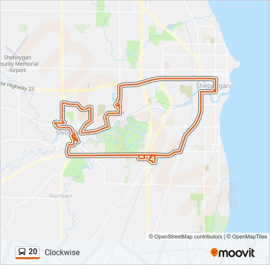 20 bus Line Map