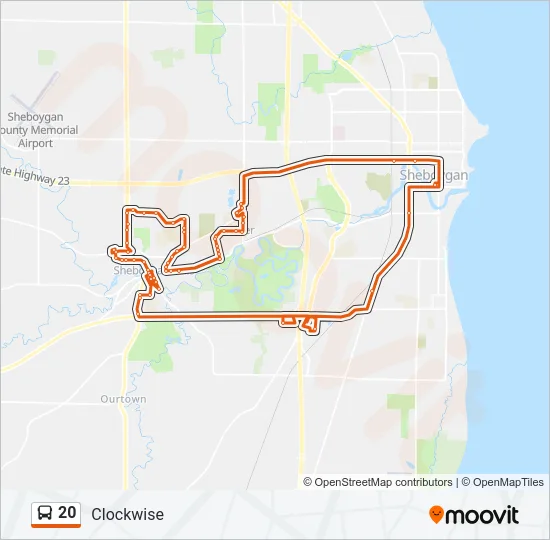 20 Bus Line Map