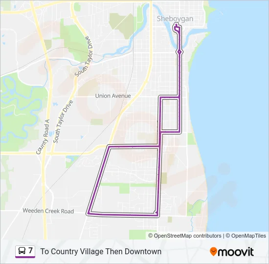 7 Bus Line Map