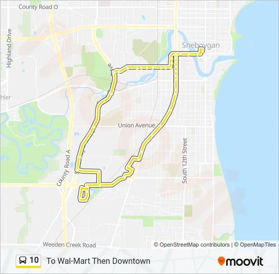 10 Bus Line Map