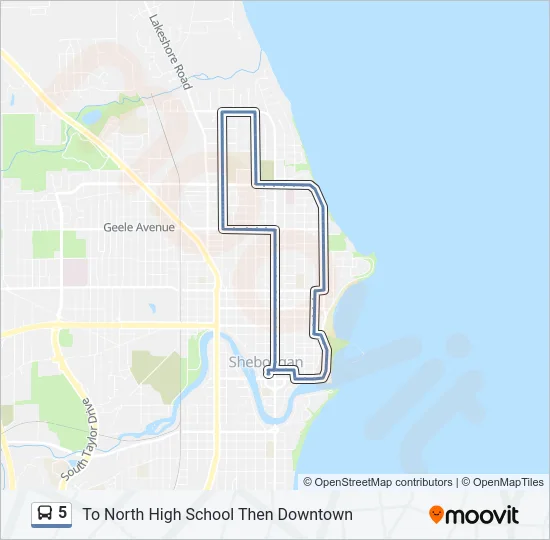 5 Bus Line Map