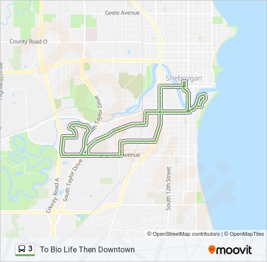 3 bus Line Map