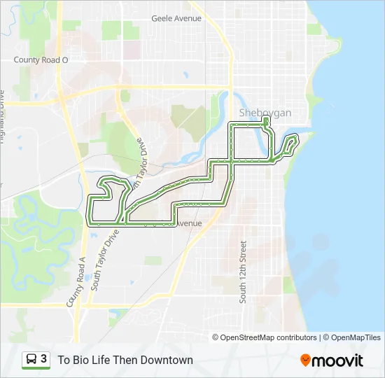 3 Bus Line Map
