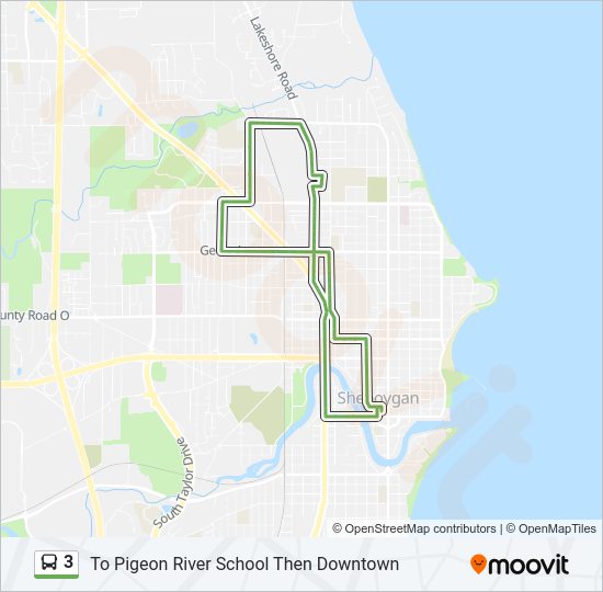 3 Bus Line Map