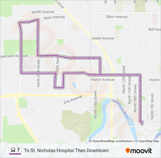 7 Bus Line Map