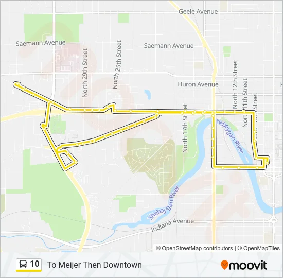 10 Bus Line Map