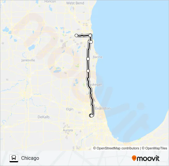 WISCONSIN COACH LINES Bus Line Map