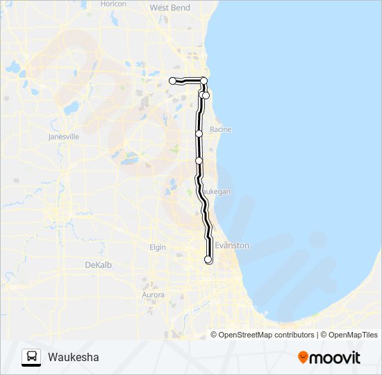 Mapa de WISCONSIN COACH LINES de autobús