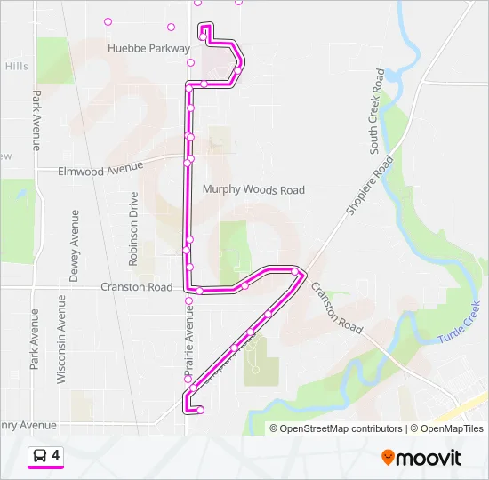 4 Bus Line Map