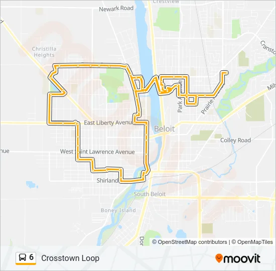 6 Bus Line Map