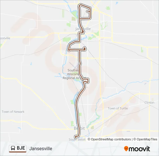 BJE Bus Line Map