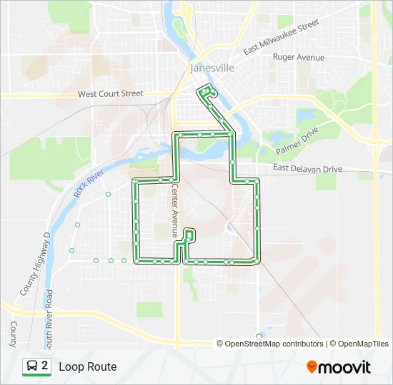 2 Bus Line Map