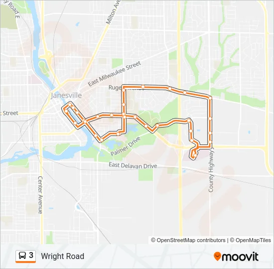 3 Bus Line Map