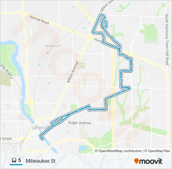 5 Bus Line Map