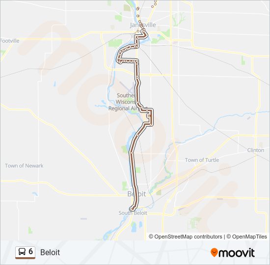 6 bus Line Map