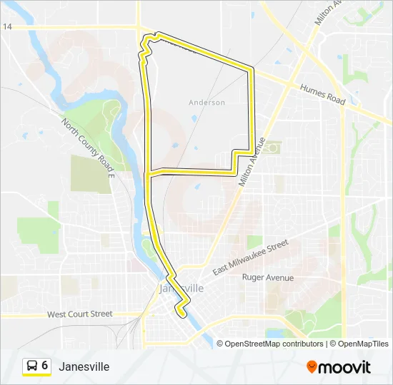 6 Bus Line Map