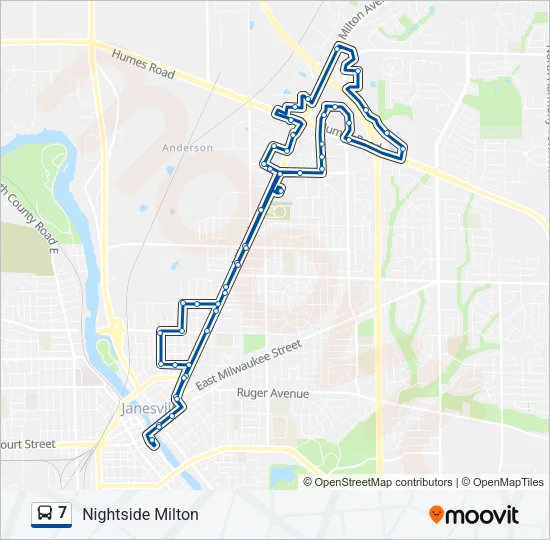 7 Bus Line Map
