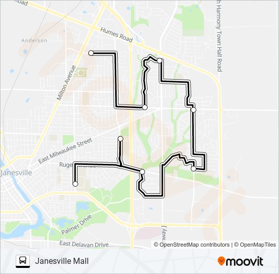 PONTIAC - WUTHERING HILLS SPECIAL Bus Line Map