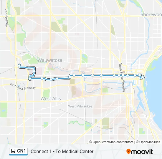 CN1 Bus Line Map