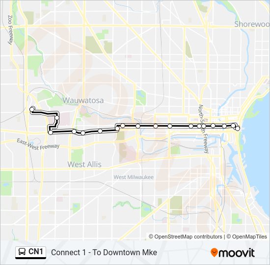 CN1 Bus Line Map