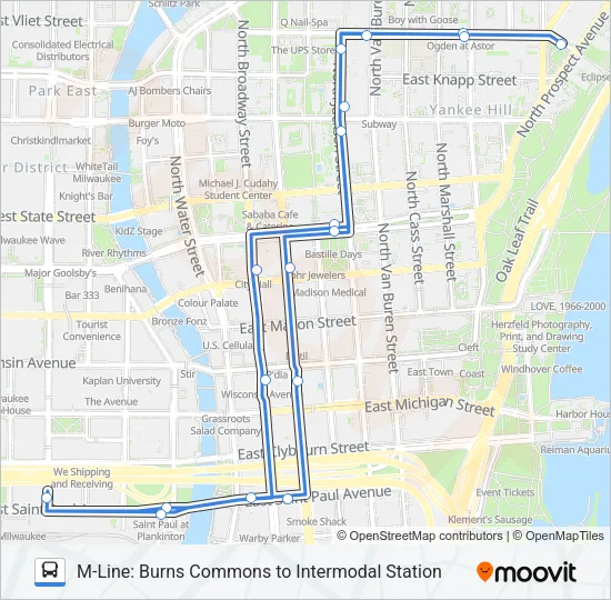 M123/M321 Bus Line Map