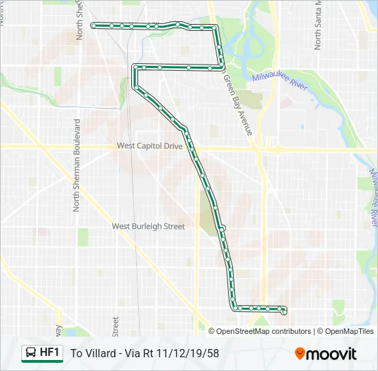 HF1 Bus Line Map