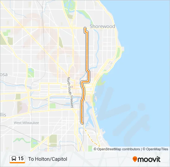 15 Bus Line Map