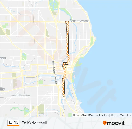 15 Bus Line Map