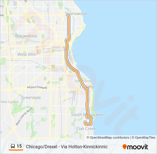 15 Bus Line Map