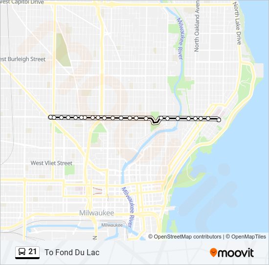 Mapa de 21 de autobús