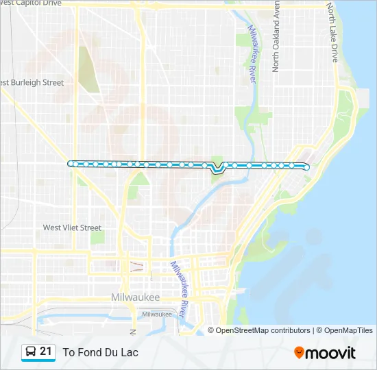 21 Bus Line Map