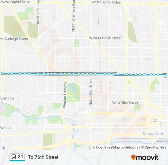 21 Bus Line Map