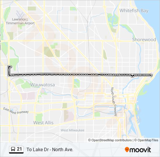 Mapa de 21 de autobús