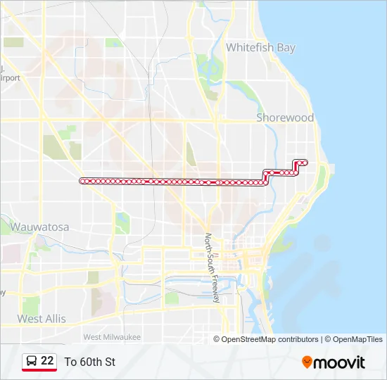 22 Bus Line Map