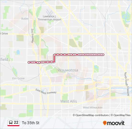 22 Bus Line Map